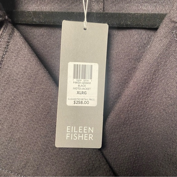 Eileen Fisher Black Moto Jacket XL - Picture 7 of 12